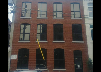 Victorian Restoration | Toronto | Brick Repair | Brick Cleaning | Brick Paint Removal | Brick Tuck Pointing | Building under reno 12